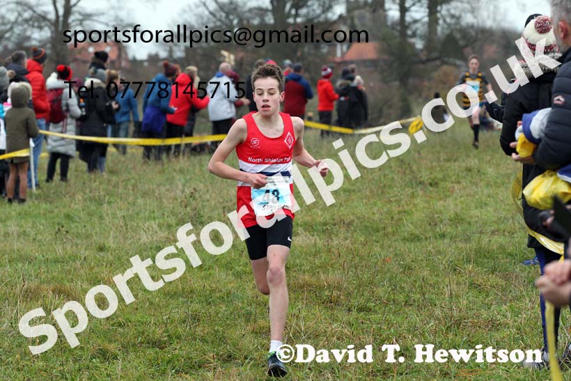 Boys under-13s, 2021 North Eastern Cross Country Championships, Sedgefield. Photo: David T. Hewitson/Sports for All Pics
